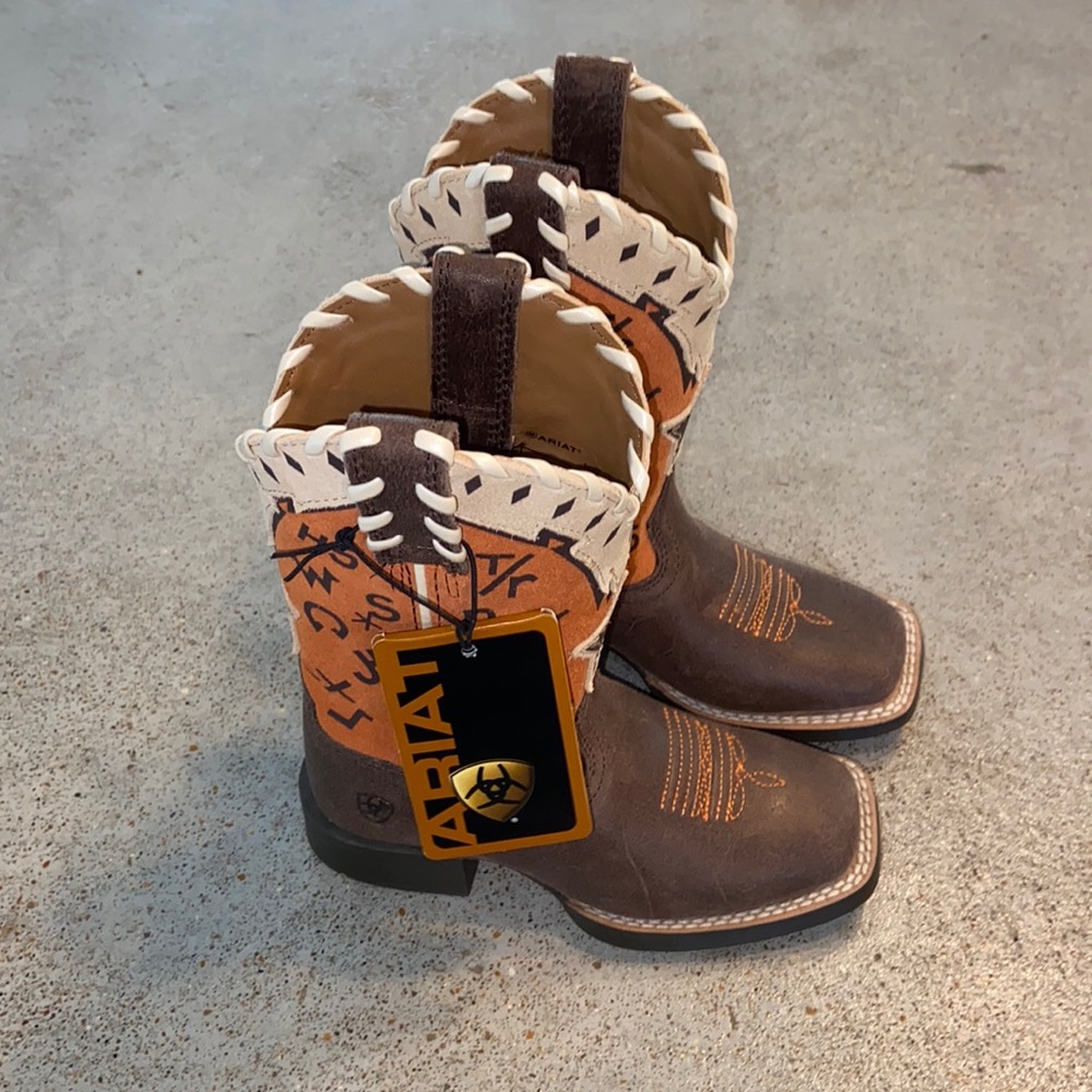 ARIAT Brown Grained Russet Kids Boots